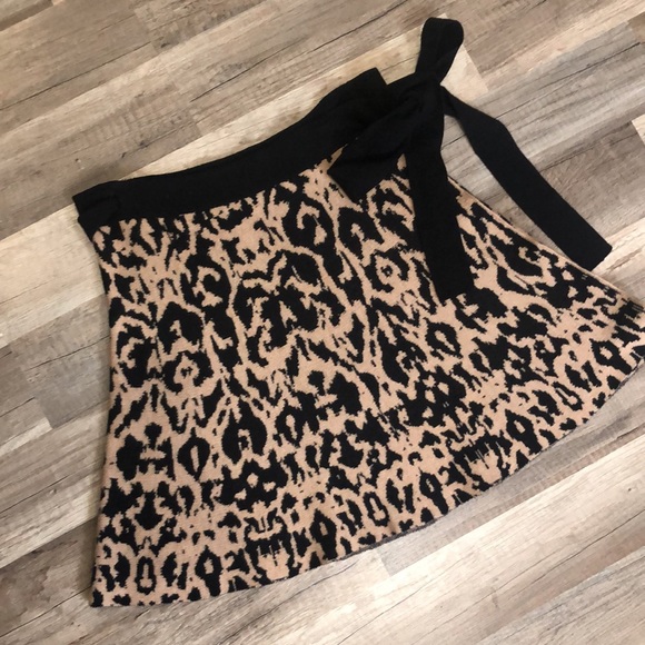 KNITTED ANIMAL PRINT SKIRT - Picture 5 of 5